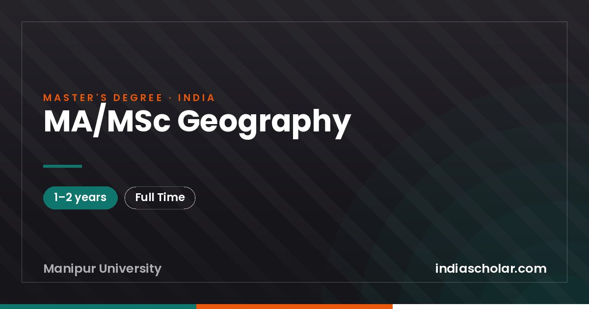 MA/MSc Geography