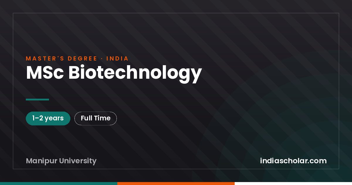 MSc Biotechnology