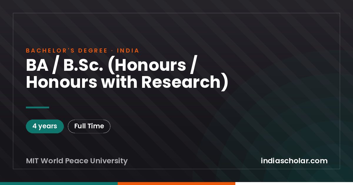 BA / B.Sc. (Honours / Honours with Research)
