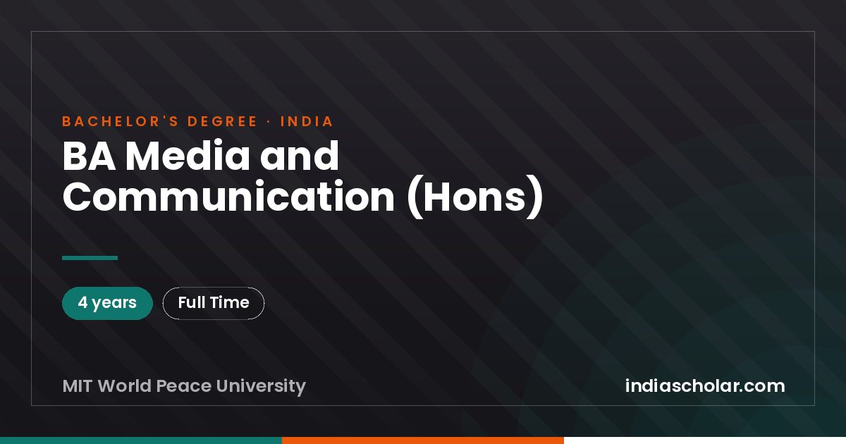 BA Media and Communication (Hons)