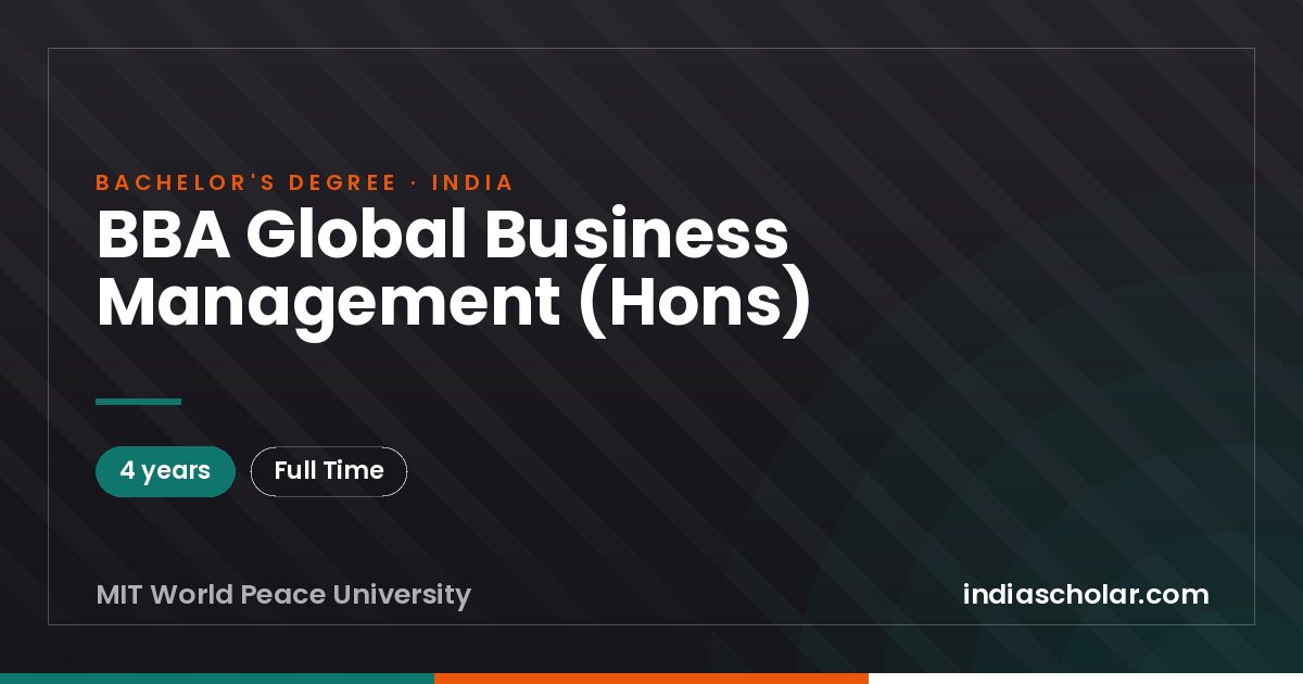 BBA Global Business Management (Hons)