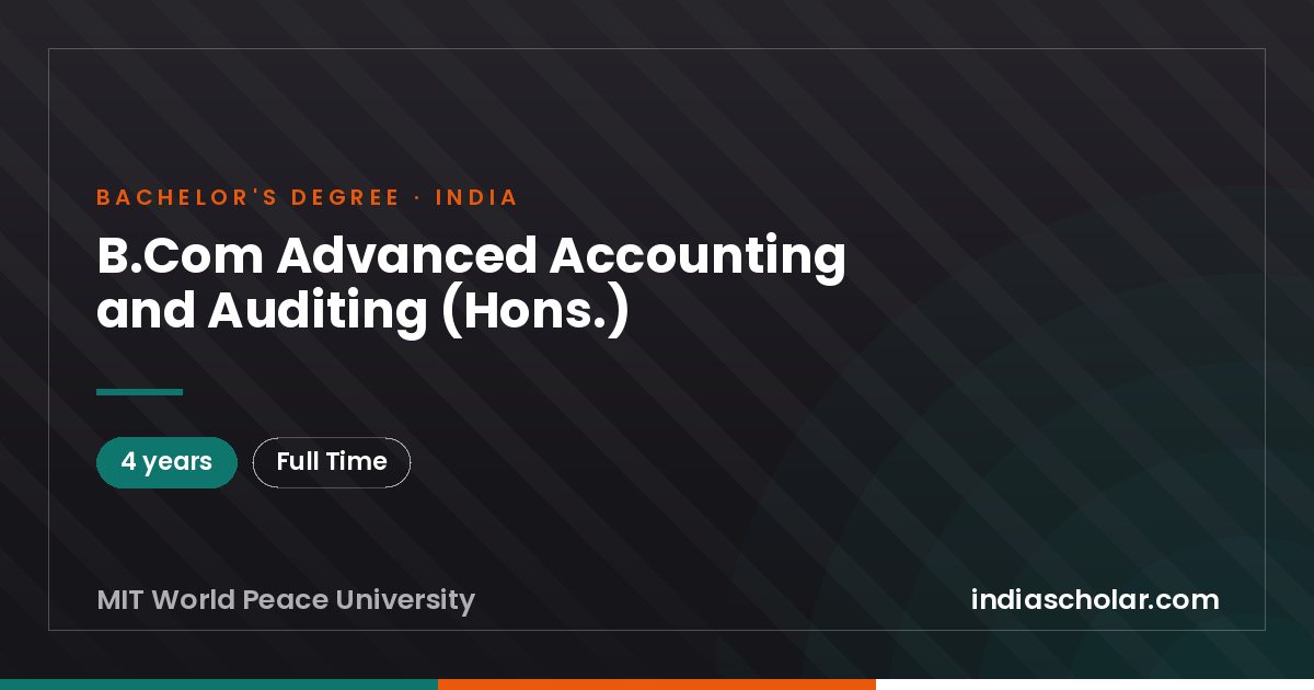 B.Com Advanced Accounting and Auditing (Hons.)