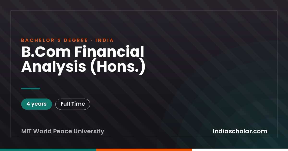 B.Com Financial Analysis (Hons.)