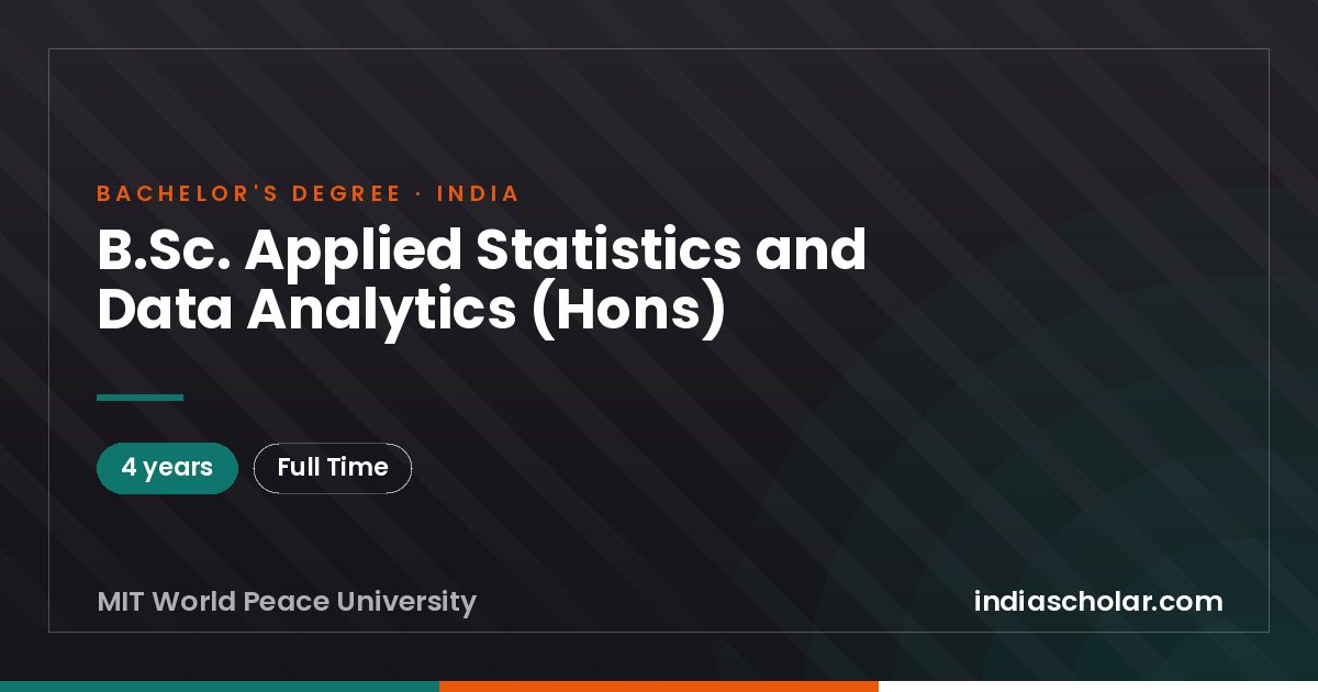 B.Sc. Applied Statistics and Data Analytics (Hons)