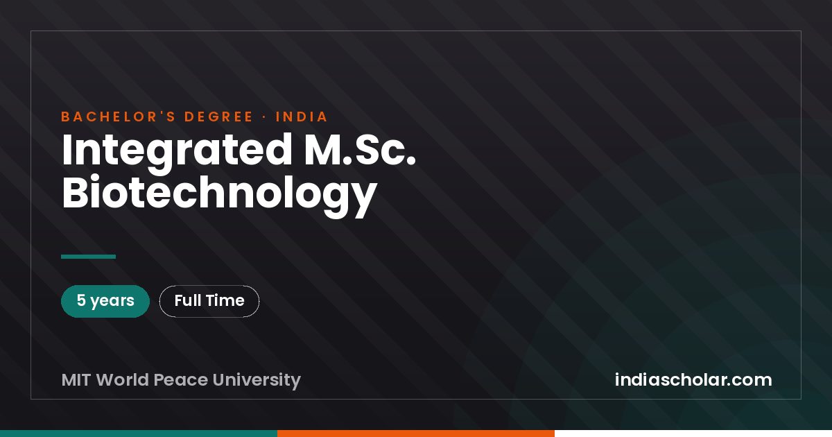 Integrated M.Sc. Biotechnology