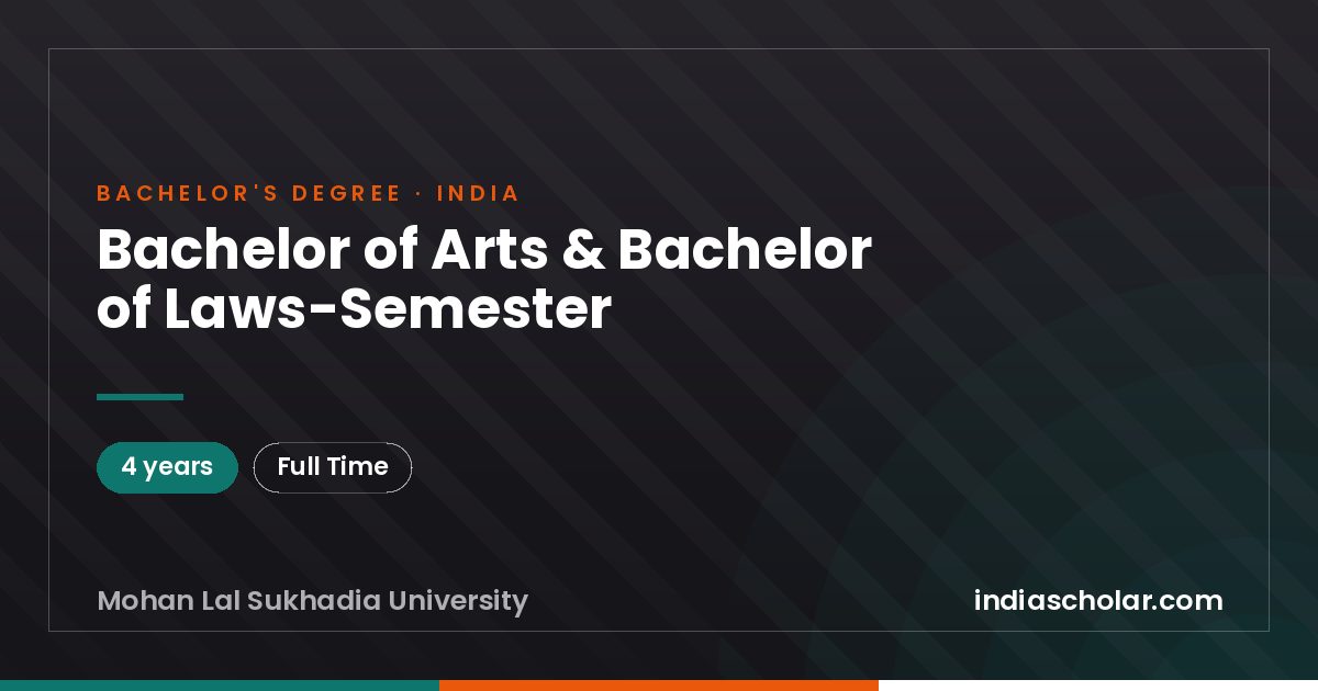 Bachelor of Arts & Bachelor of Laws-Semester