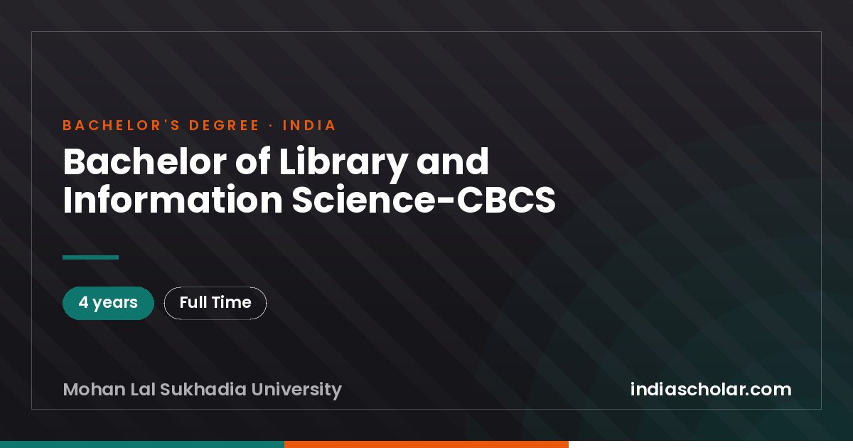 Bachelor of Library and Information Science-CBCS