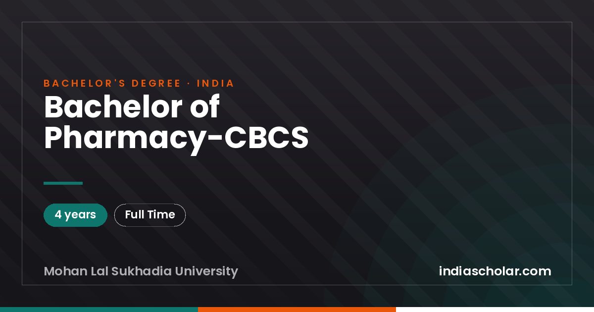 Bachelor of Pharmacy-CBCS