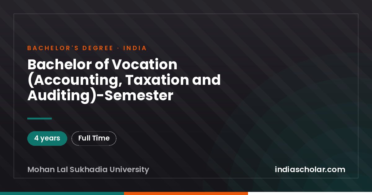 Bachelor of Vocation (Accounting, Taxation and Auditing)-Semester