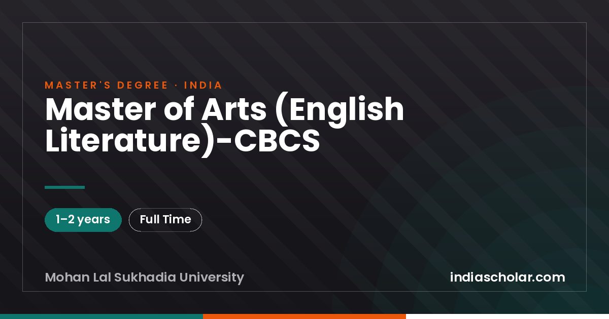 Master of Arts (English Literature)-CBCS