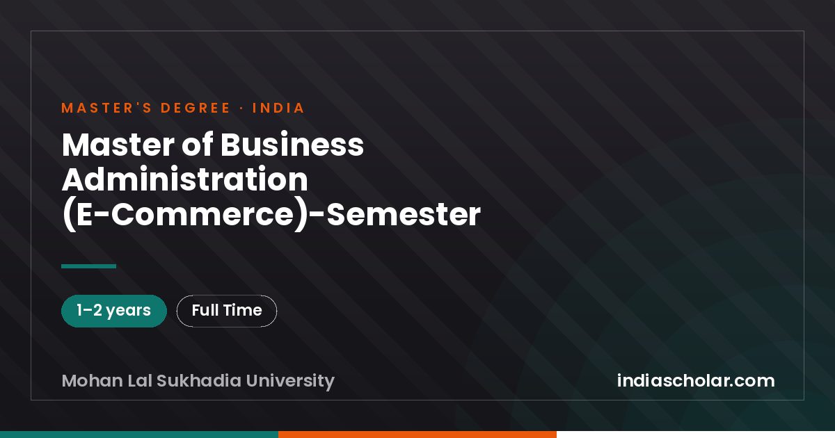 Master of Business Administration (E-Commerce)-Semester