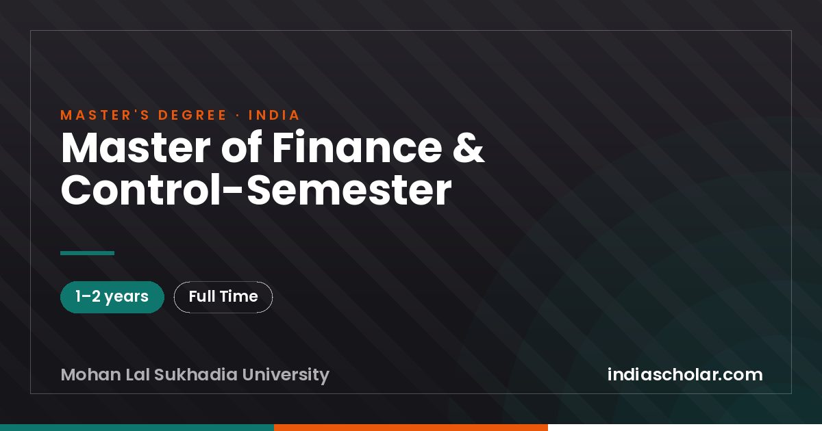 Master of Finance & Control-Semester
