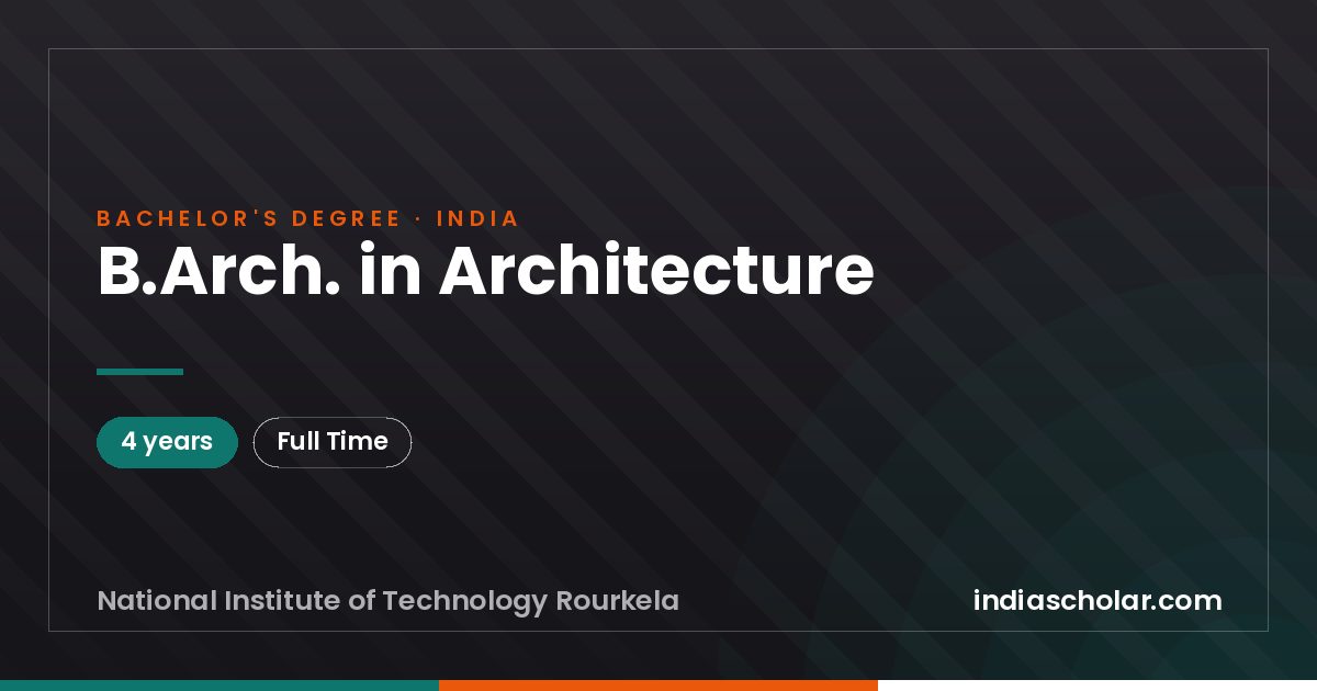 B.Arch. in Architecture