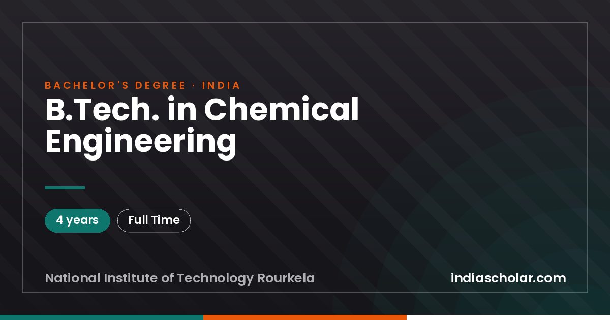 B.Tech. in Chemical Engineering