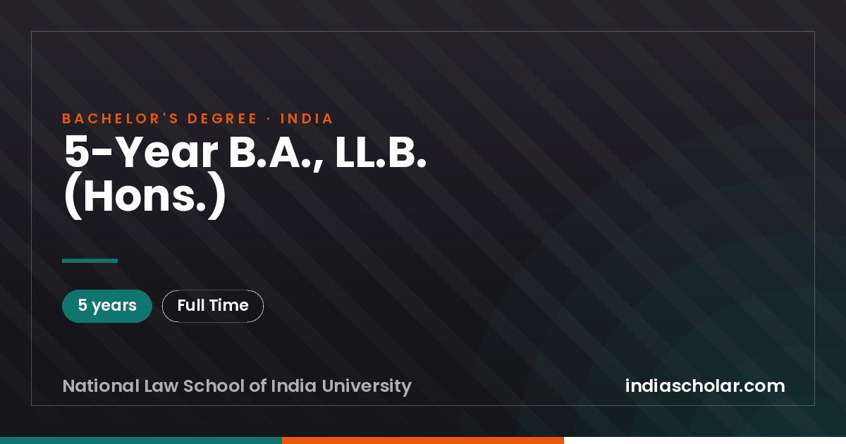 5-Year B.A., LL.B. (Hons.)