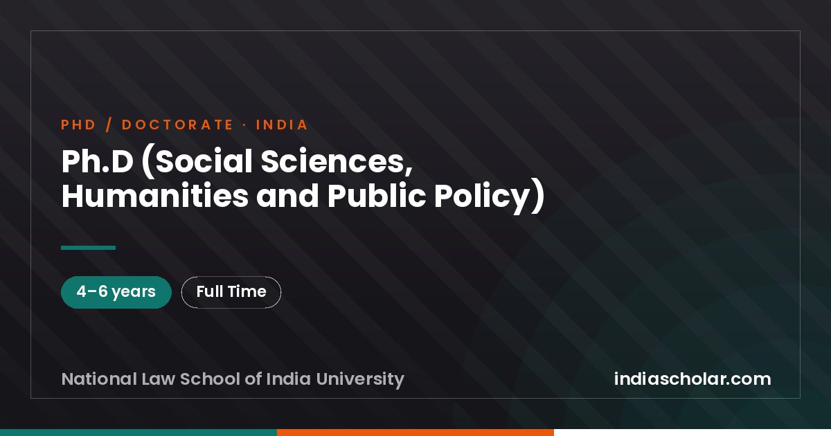 Ph.D (Social Sciences, Humanities and Public Policy)