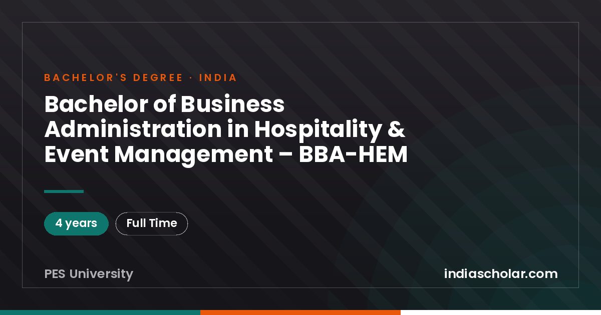 Bachelor of Business Administration in Hospitality & Event Management – BBA-HEM