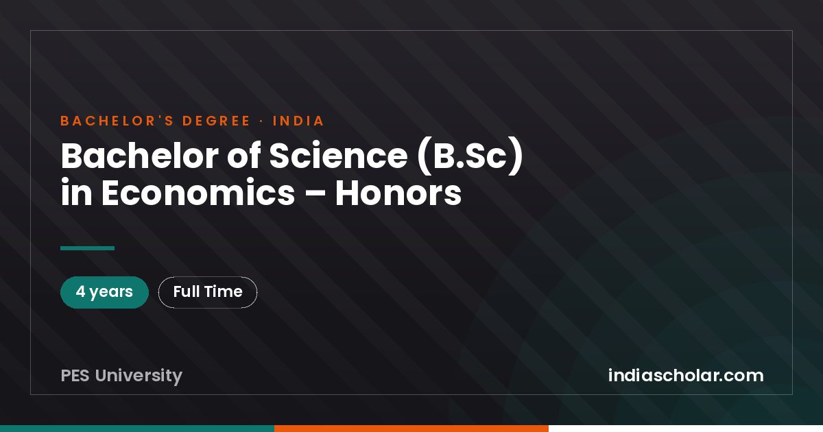 Bachelor of Science (B.Sc) in Economics – Honors