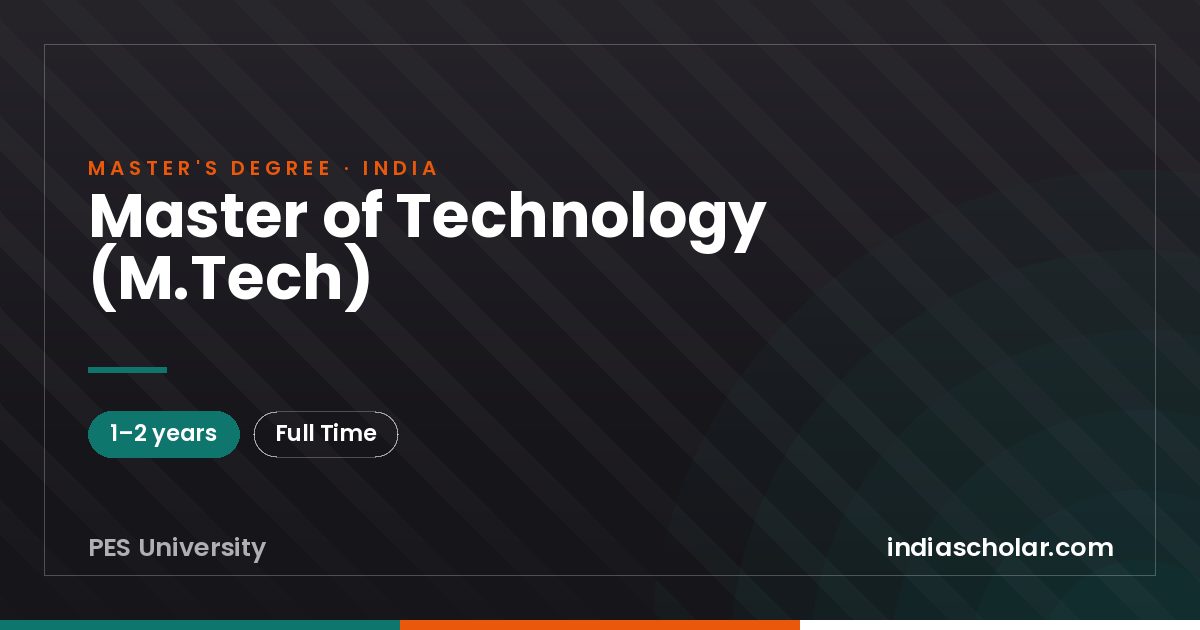 Master of Technology (M.Tech)