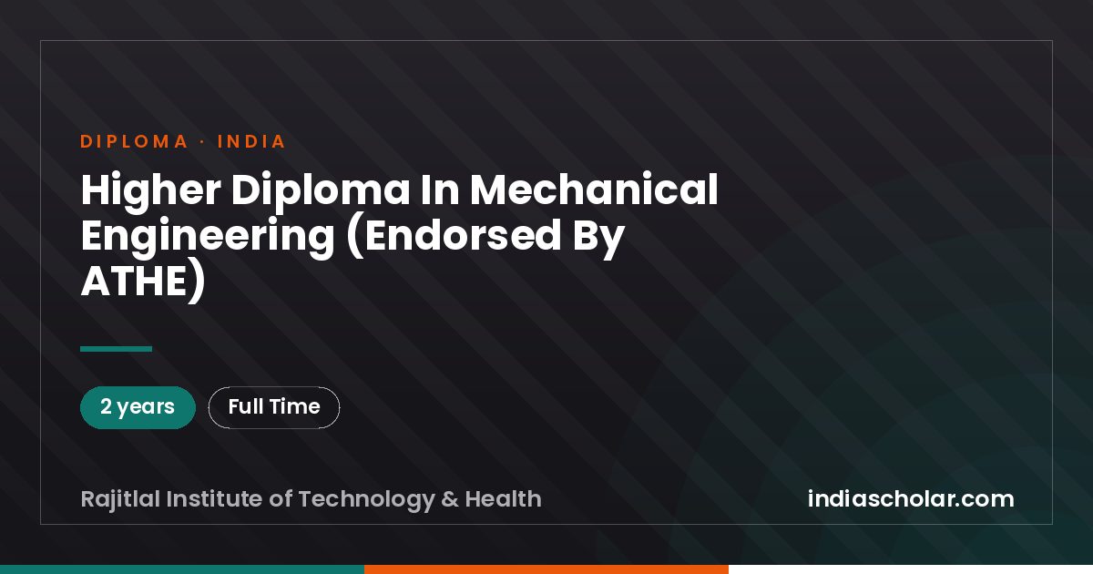 Higher Diploma In Mechanical Engineering (Endorsed By ATHE)