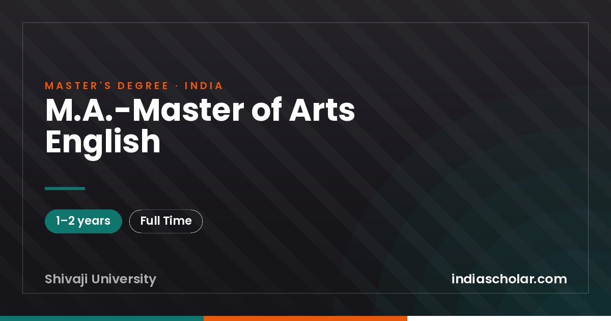 M.A.-Master of Arts English
