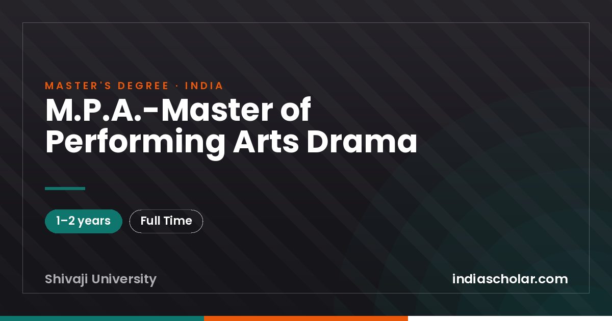M.P.A.-Master of Performing Arts Drama