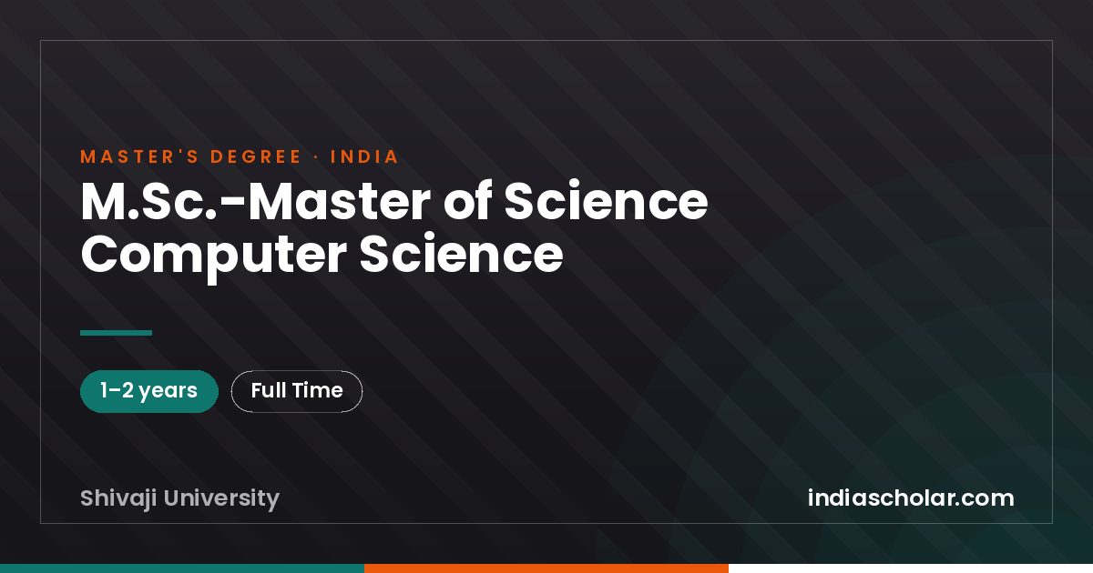 M.Sc.-Master of Science Computer Science