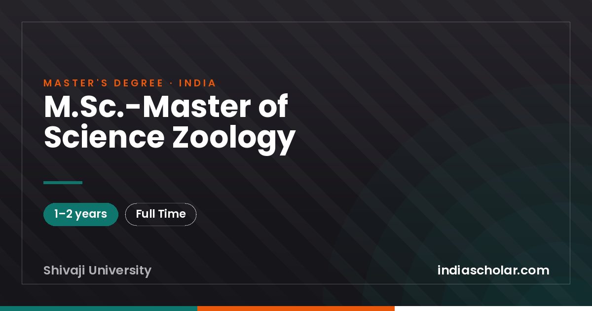 M.Sc.-Master of Science Zoology