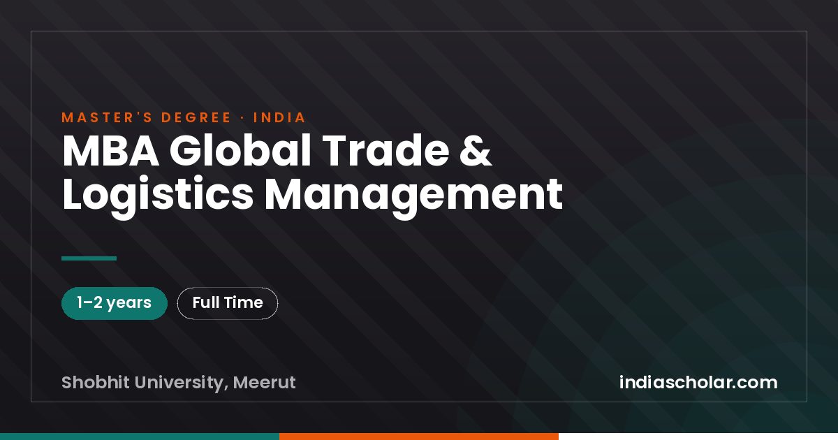 MBA Global Trade & Logistics Management
