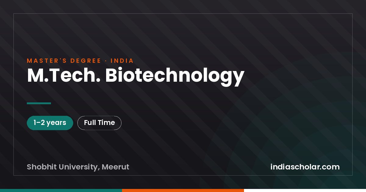M.Tech. Biotechnology