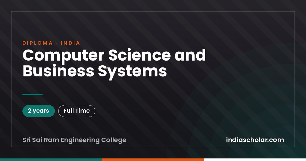 Computer Science and Business Systems