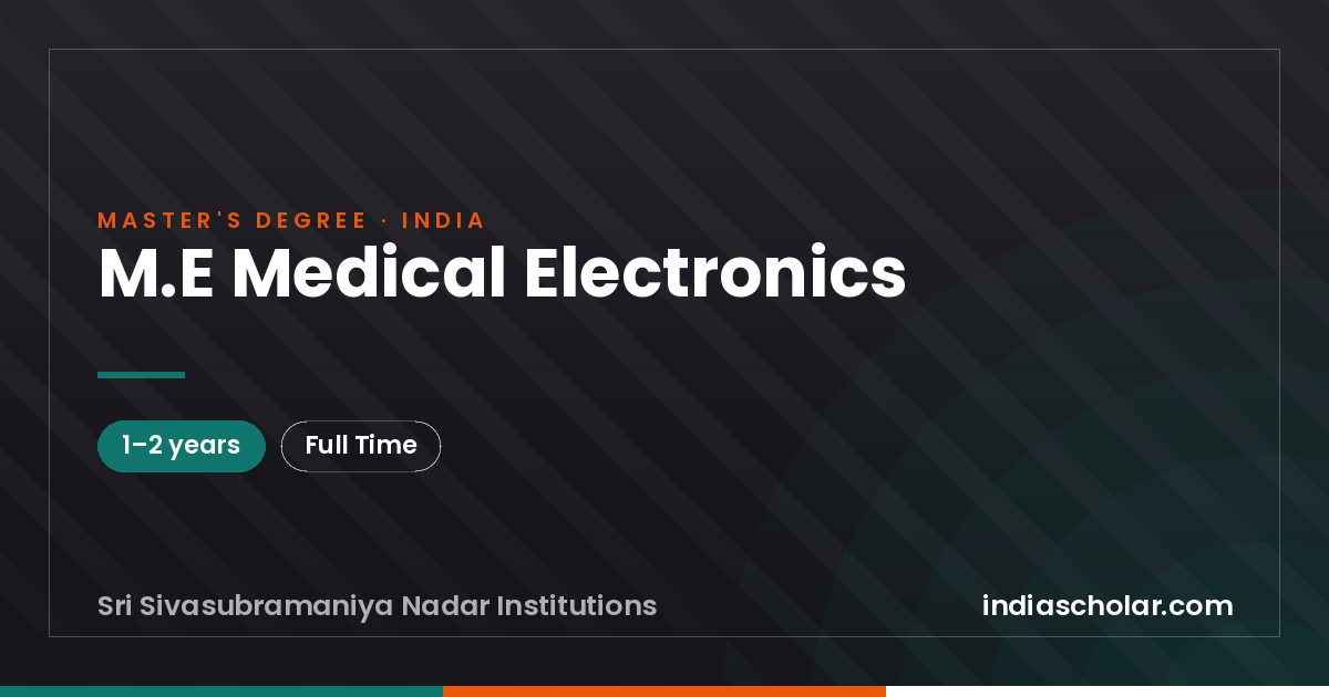 M.E Medical Electronics