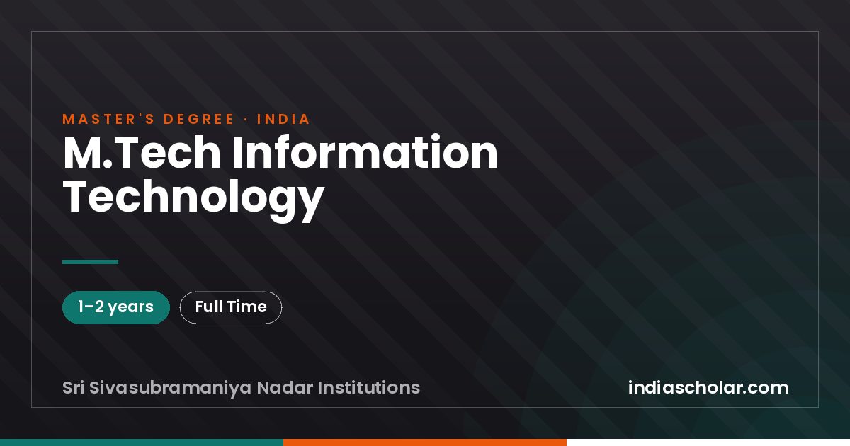 M.Tech Information Technology