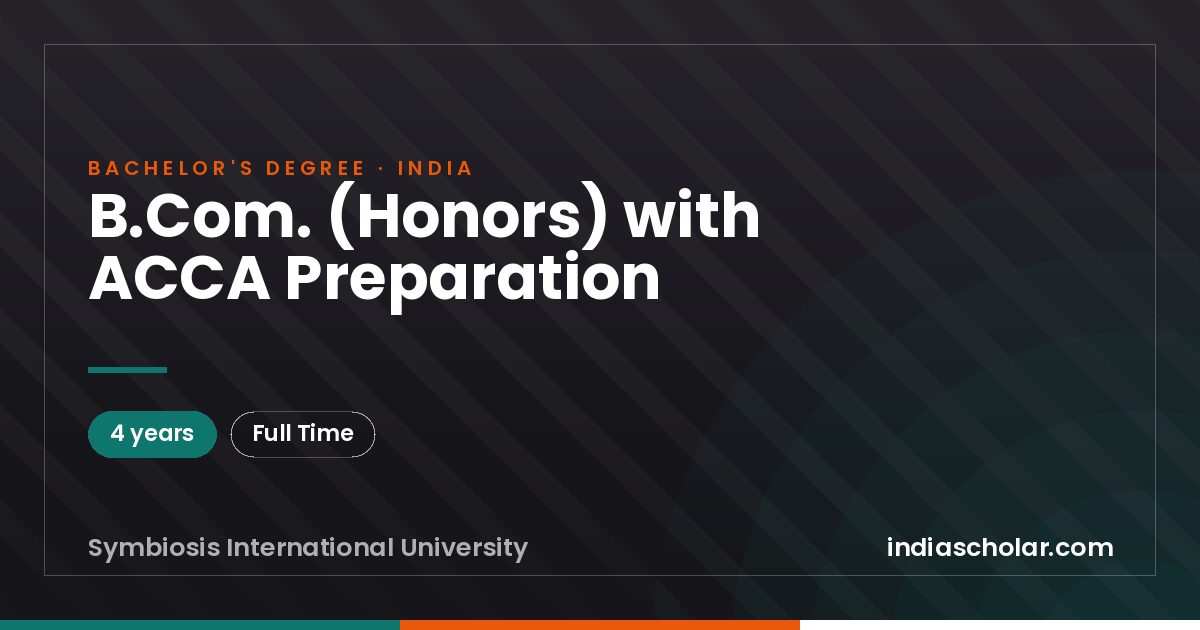 B.Com. (Honors) with ACCA Preparation