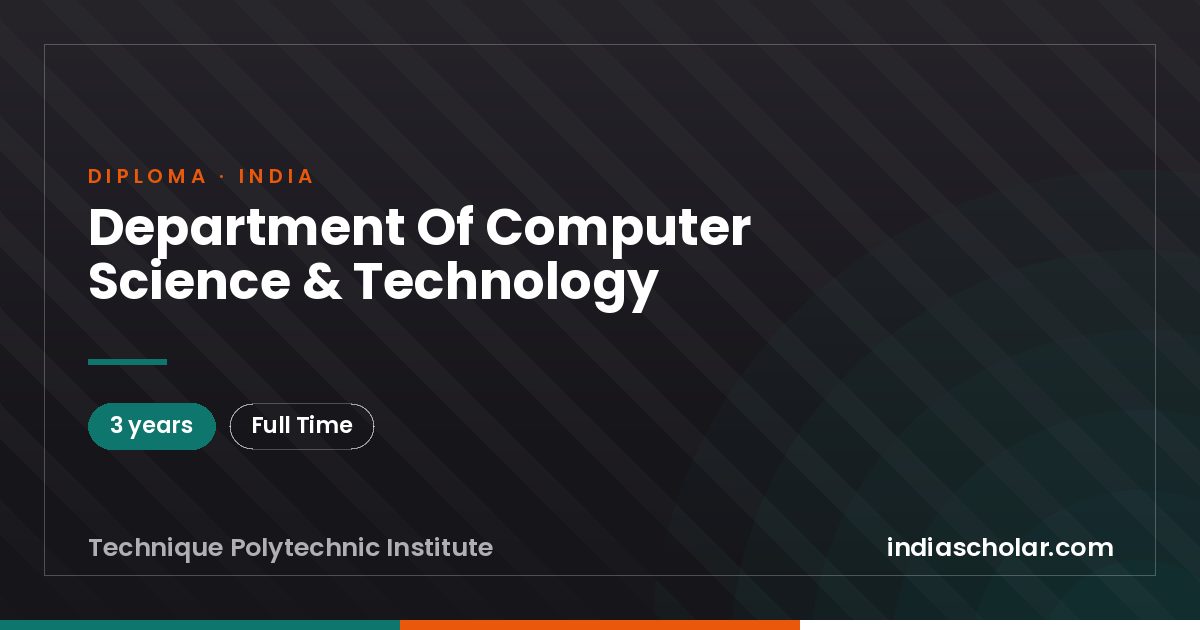Department Of Computer Science & Technology