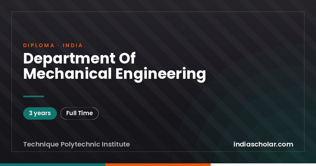 Department Of Mechanical Engineering