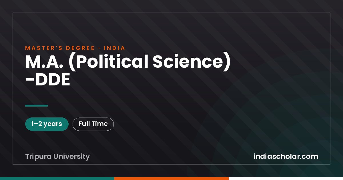 M.A. (Political Science) -DDE