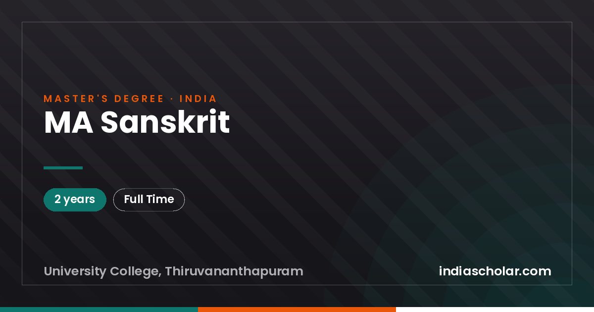 MA Sanskrit