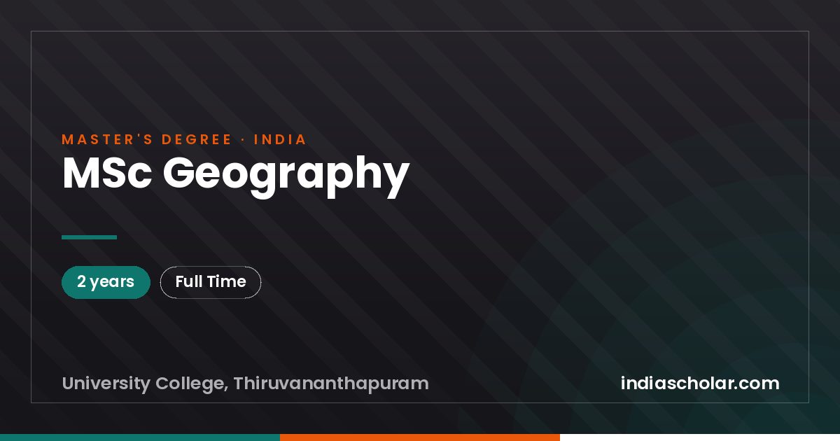 MSc Geography