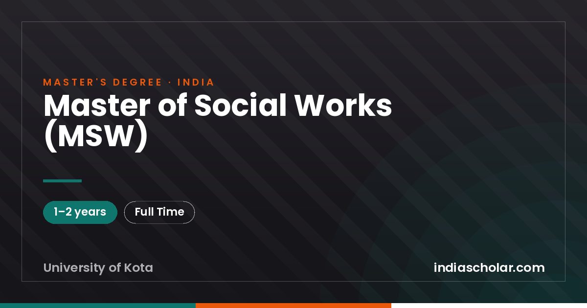 Master of Social Works (MSW)