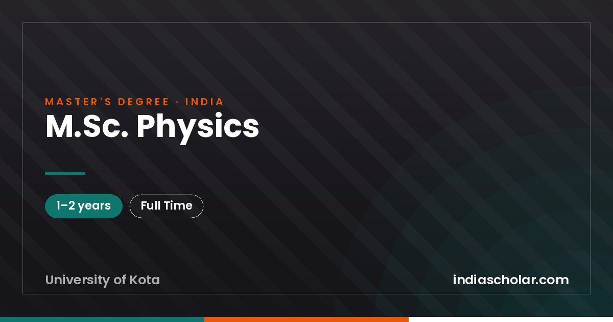 M.Sc. Physics