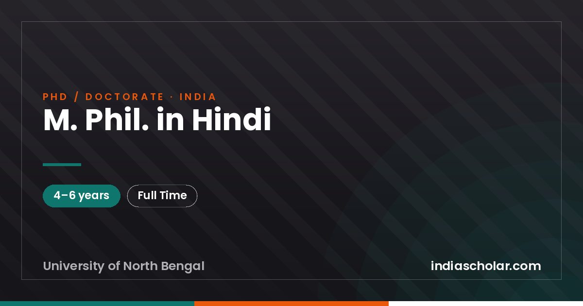 M. Phil. in Hindi