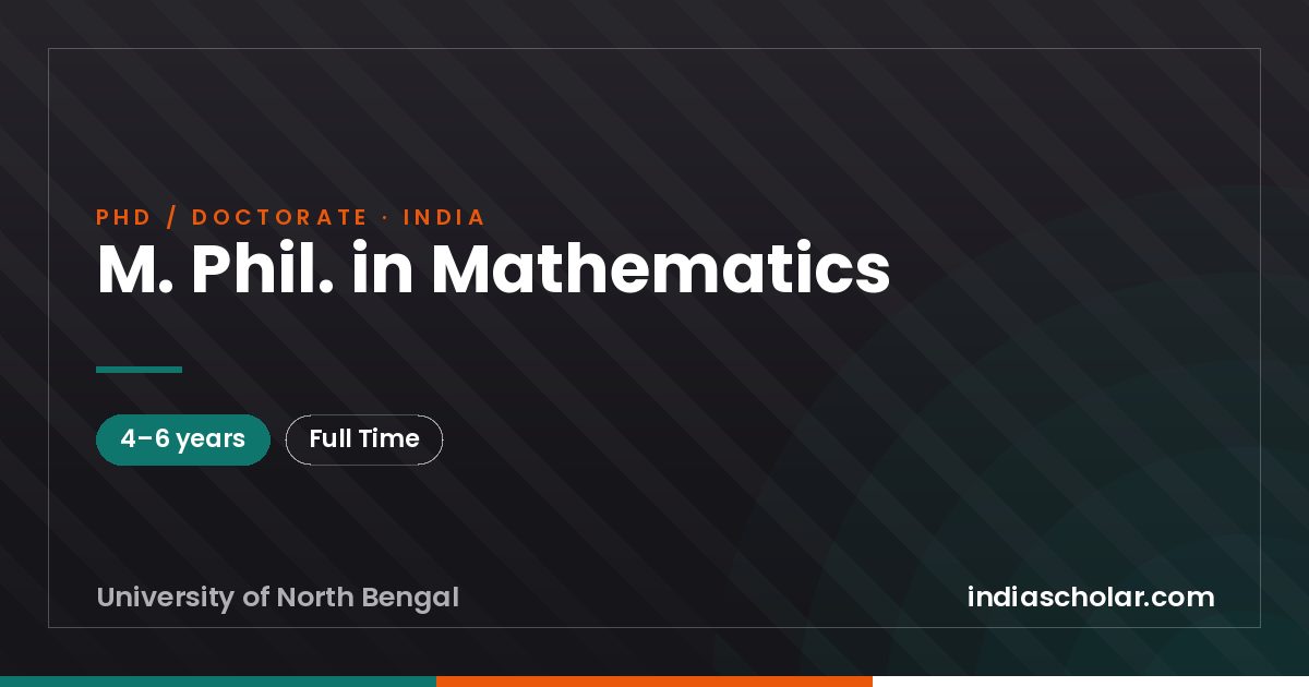 M. Phil. in Mathematics