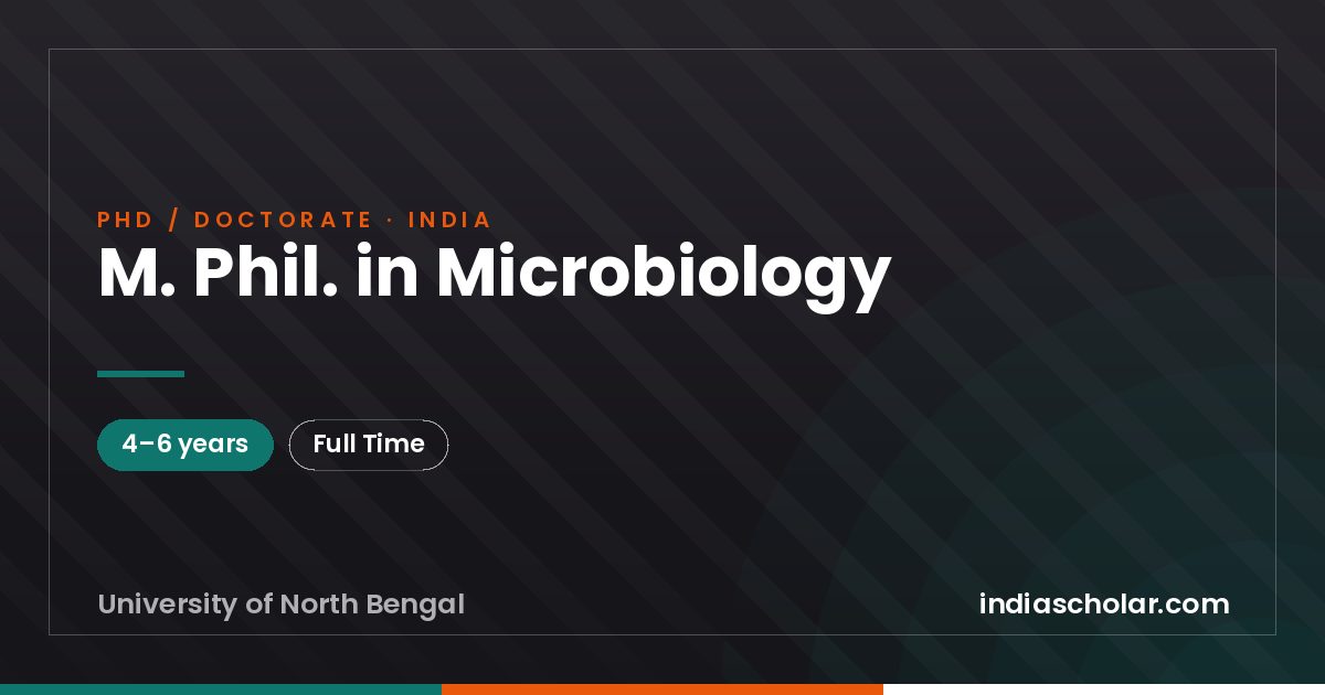M. Phil. in Microbiology