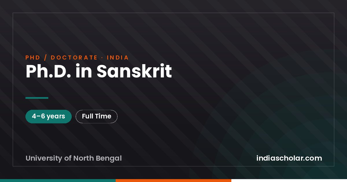 Ph.D. in Sanskrit