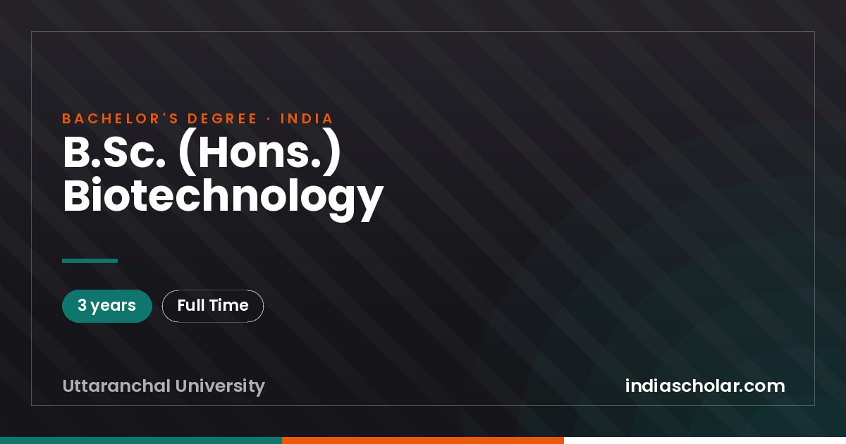 B.Sc. (Hons.) Biotechnology