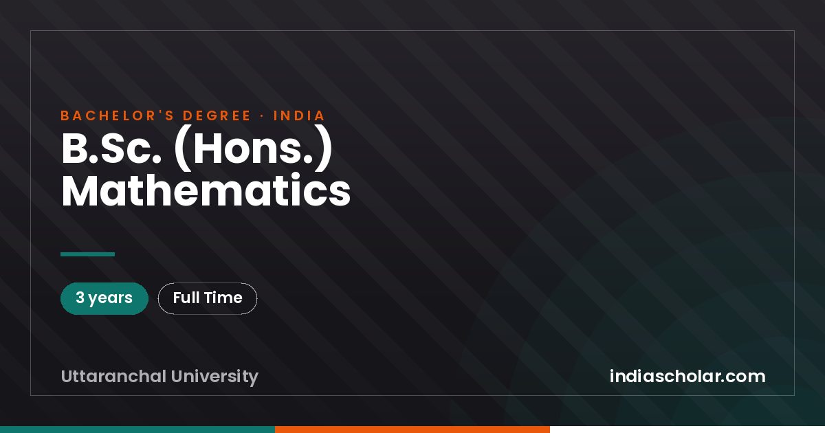 B.Sc. (Hons.) Mathematics