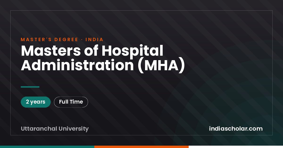Masters of Hospital Administration (MHA)