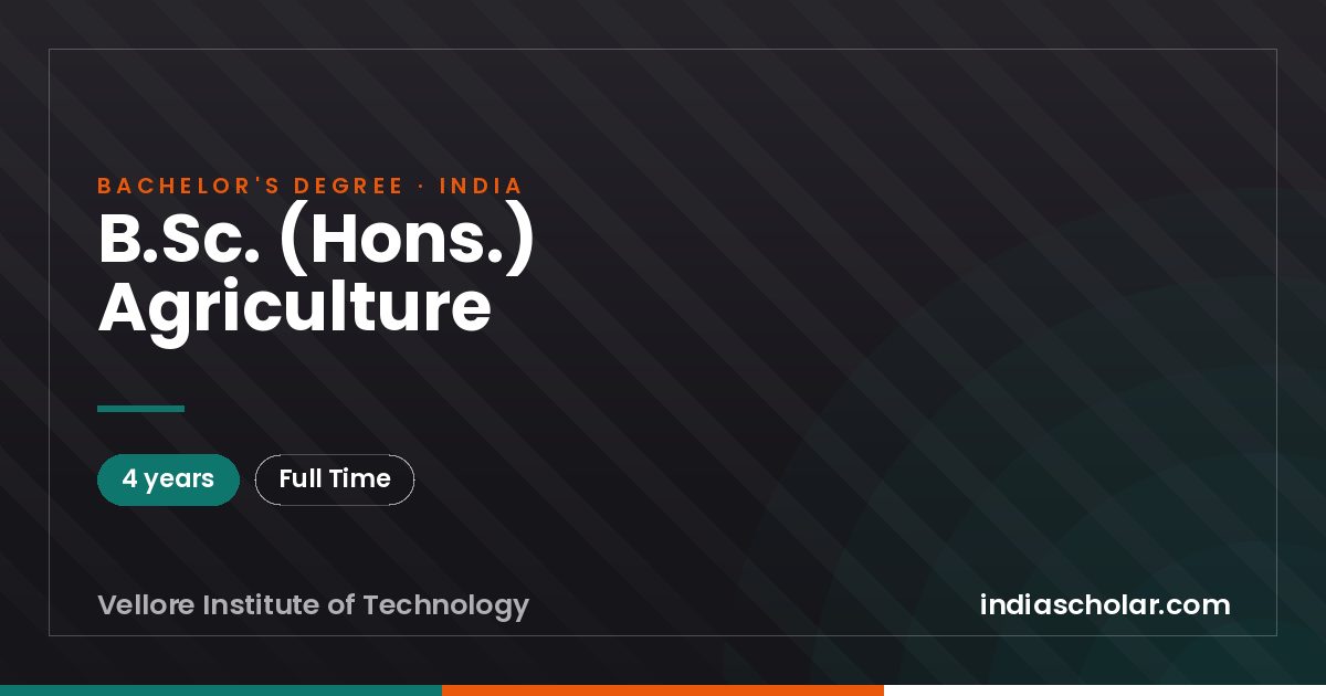 B.Sc. (Hons.) Agriculture