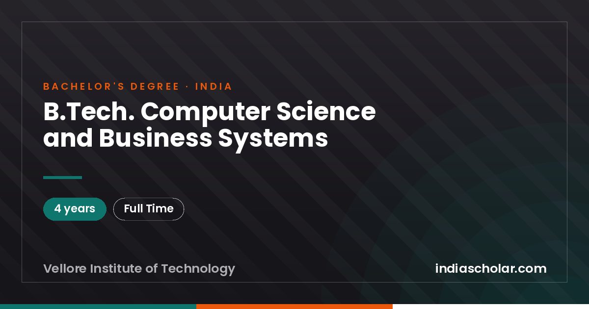 B.Tech. Computer Science and Business Systems